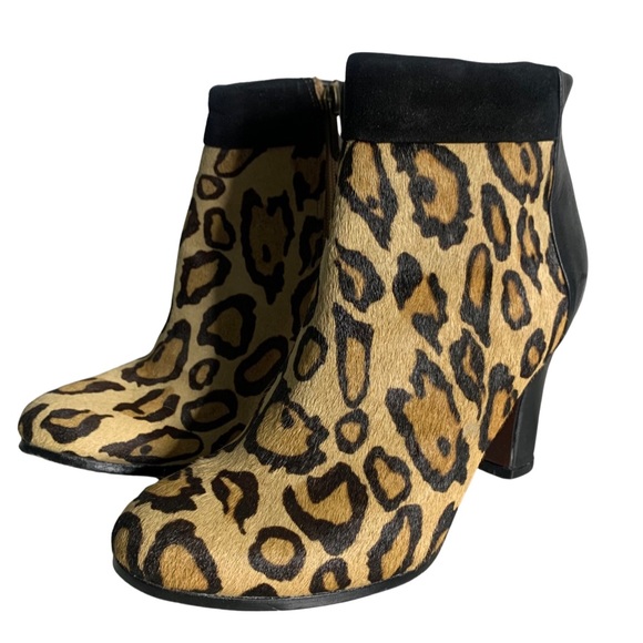 Sam Edelman Salina Leopard Animal Print Side Zip Ankle Boots Booties Size 6.5M - Picture 10 of 10